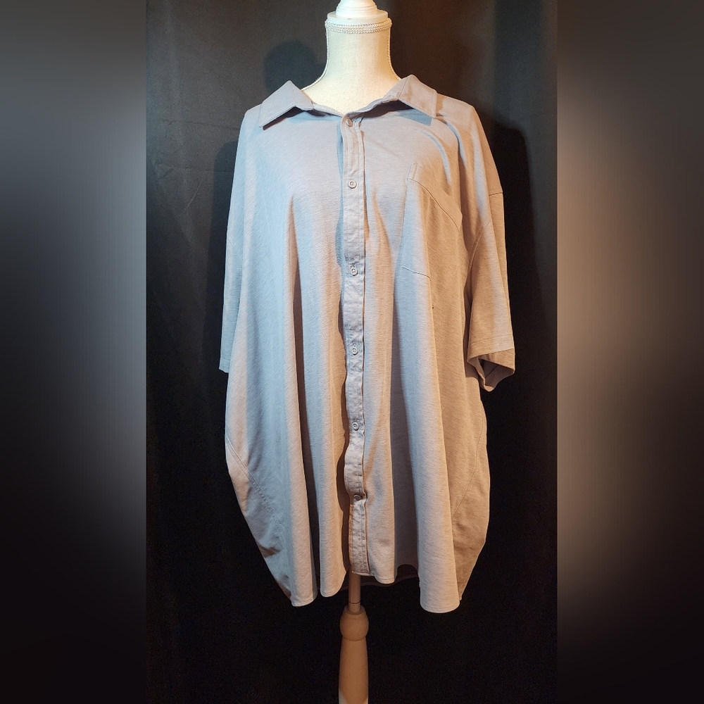 Mens Stylus 5XLT Gray Button Up Shirt